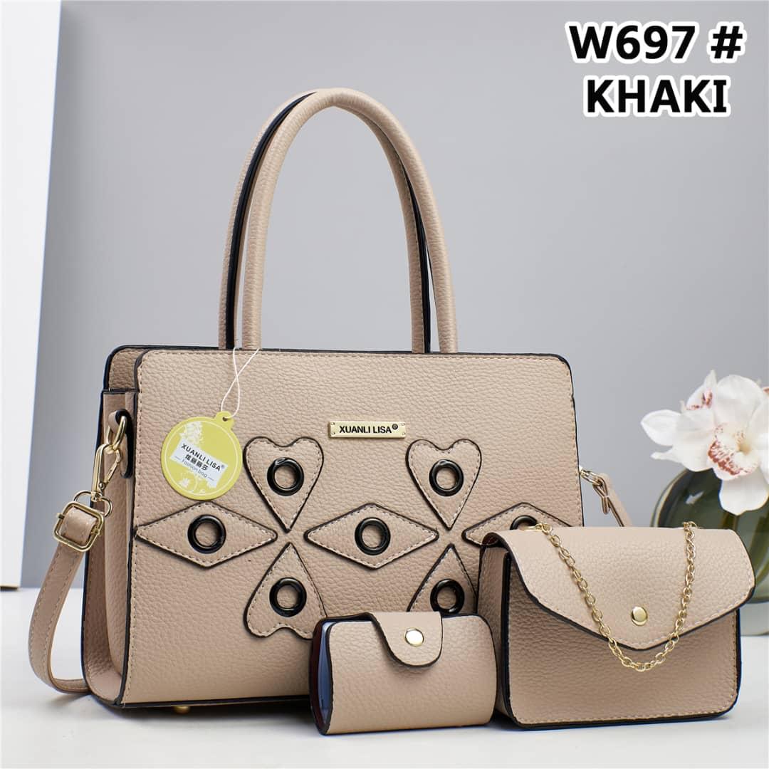 [ NEW LIMITED OFFER 🤩🤩✨ !!! ] (EXPERIENCE LUXURY FOR LESS ) 3 IN 1 Classy Fancy and Luxurious Elegant Ladies Handbag With a stylish design and there’s plenty of room for all of your necessities.✔👌