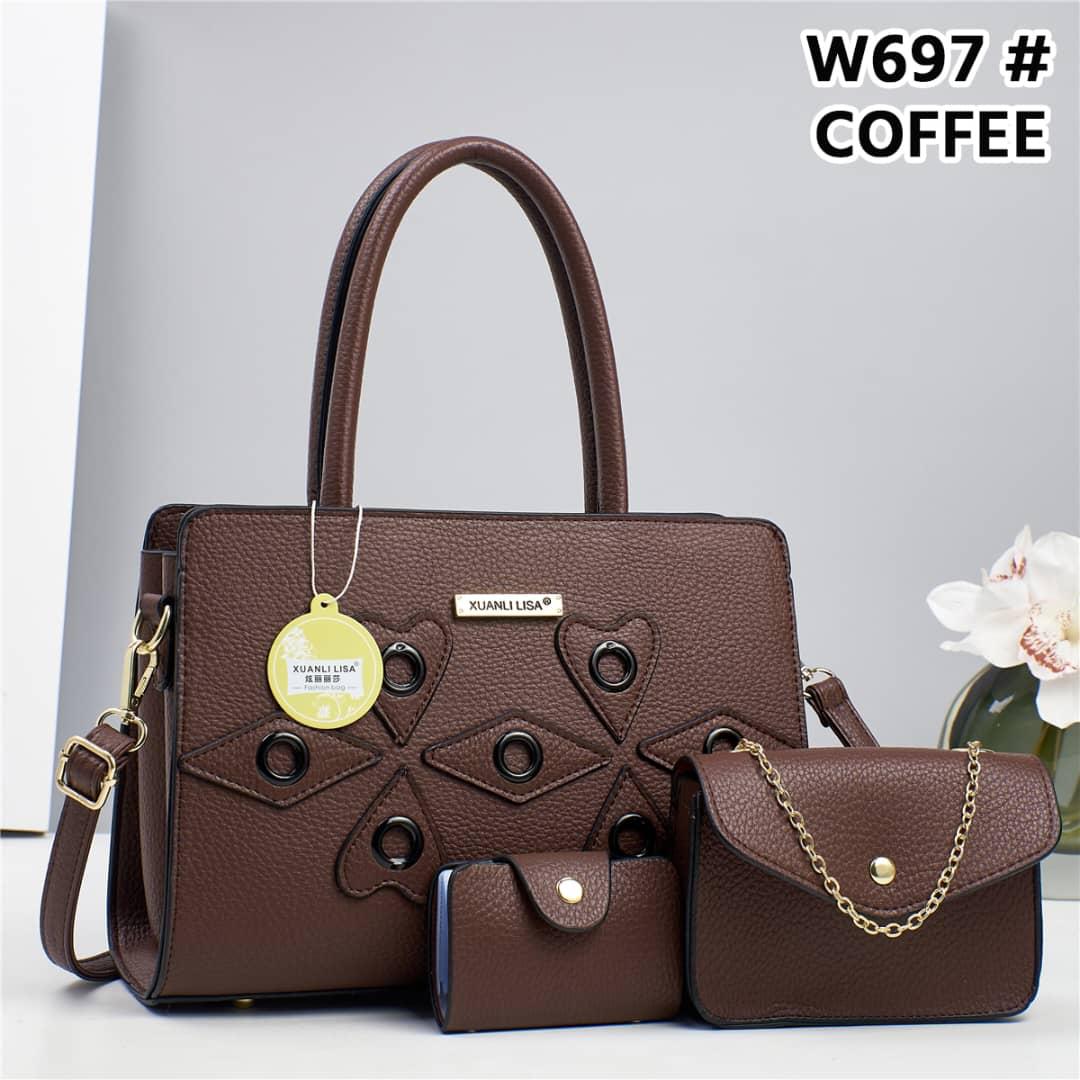 [ NEW LIMITED OFFER 🤩🤩✨ !!! ] (EXPERIENCE LUXURY FOR LESS ) 3 IN 1 Classy Fancy and Luxurious Elegant Ladies Handbag With a stylish design and there’s plenty of room for all of your necessities.✔👌