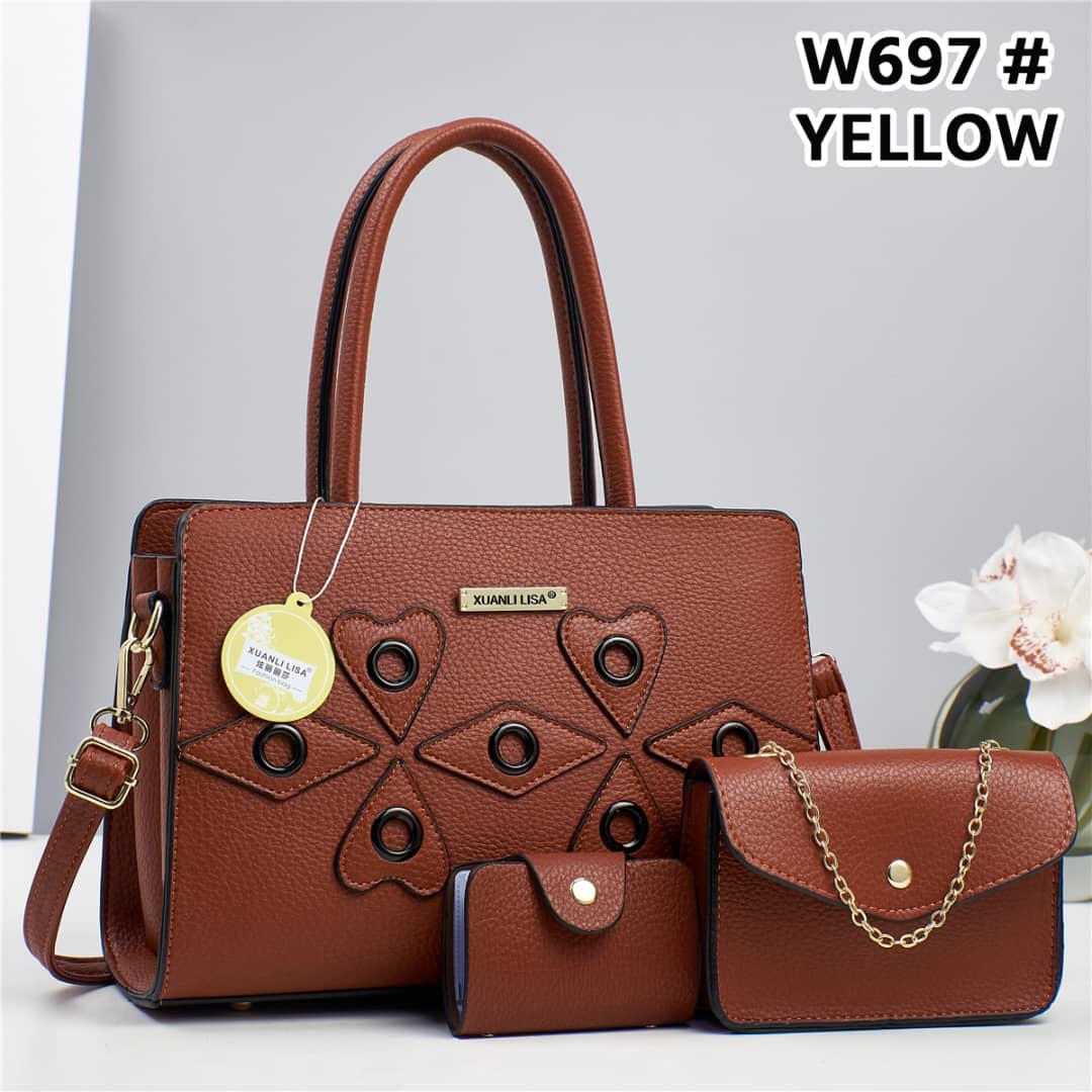 [ NEW LIMITED OFFER 🤩🤩✨ !!! ] (EXPERIENCE LUXURY FOR LESS ) 3 IN 1 Classy Fancy and Luxurious Elegant Ladies Handbag With a stylish design and there’s plenty of room for all of your necessities.✔👌