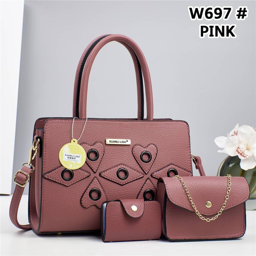 [ NEW LIMITED OFFER 🤩🤩✨ !!! ] (EXPERIENCE LUXURY FOR LESS ) 3 IN 1 Classy Fancy and Luxurious Elegant Ladies Handbag With a stylish design and there’s plenty of room for all of your necessities.✔👌
