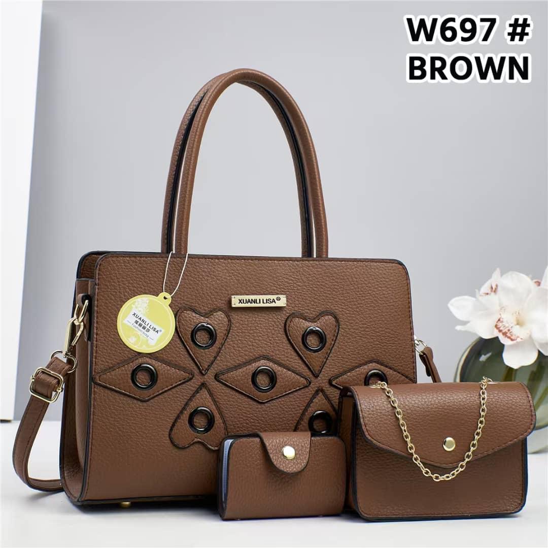 [ NEW LIMITED OFFER 🤩🤩✨ !!! ] (EXPERIENCE LUXURY FOR LESS ) 3 IN 1 Classy Fancy and Luxurious Elegant Ladies Handbag With a stylish design and there’s plenty of room for all of your necessities.✔👌