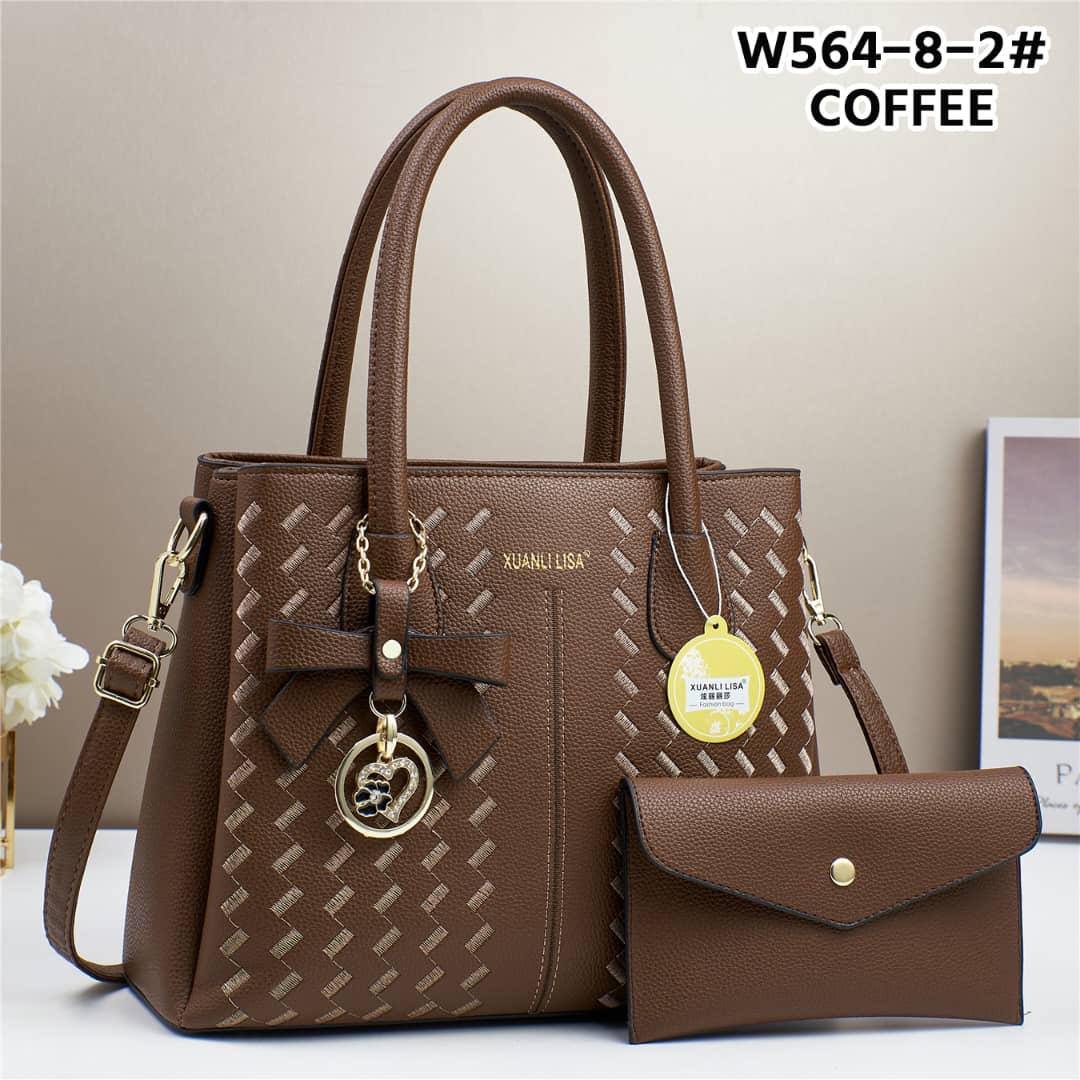 [CLASSY NEW ARRIVALS JUST FOR YOU 🤩🤩✨ !!! ] 2 IN 1 Classy Stylish and Luxurious Ladies Handbag Thats Great For Keeping all Your Necessities Safely Organised While Still Looking Your Absolute Best