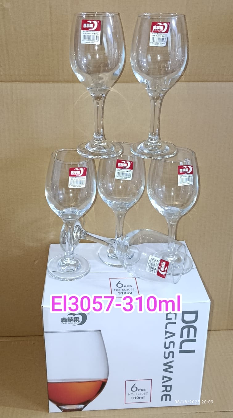 [ GRAB IT AT LOW PRICE+ ADDED OFFERS 🤩🤩✨ !!! ] (6 pcs) 💯 Durable & stylish  wine Glasses 🌟 Perfect for family meals, hotels & restaurants 🏡 Easy to clean & long-lasting  ✨