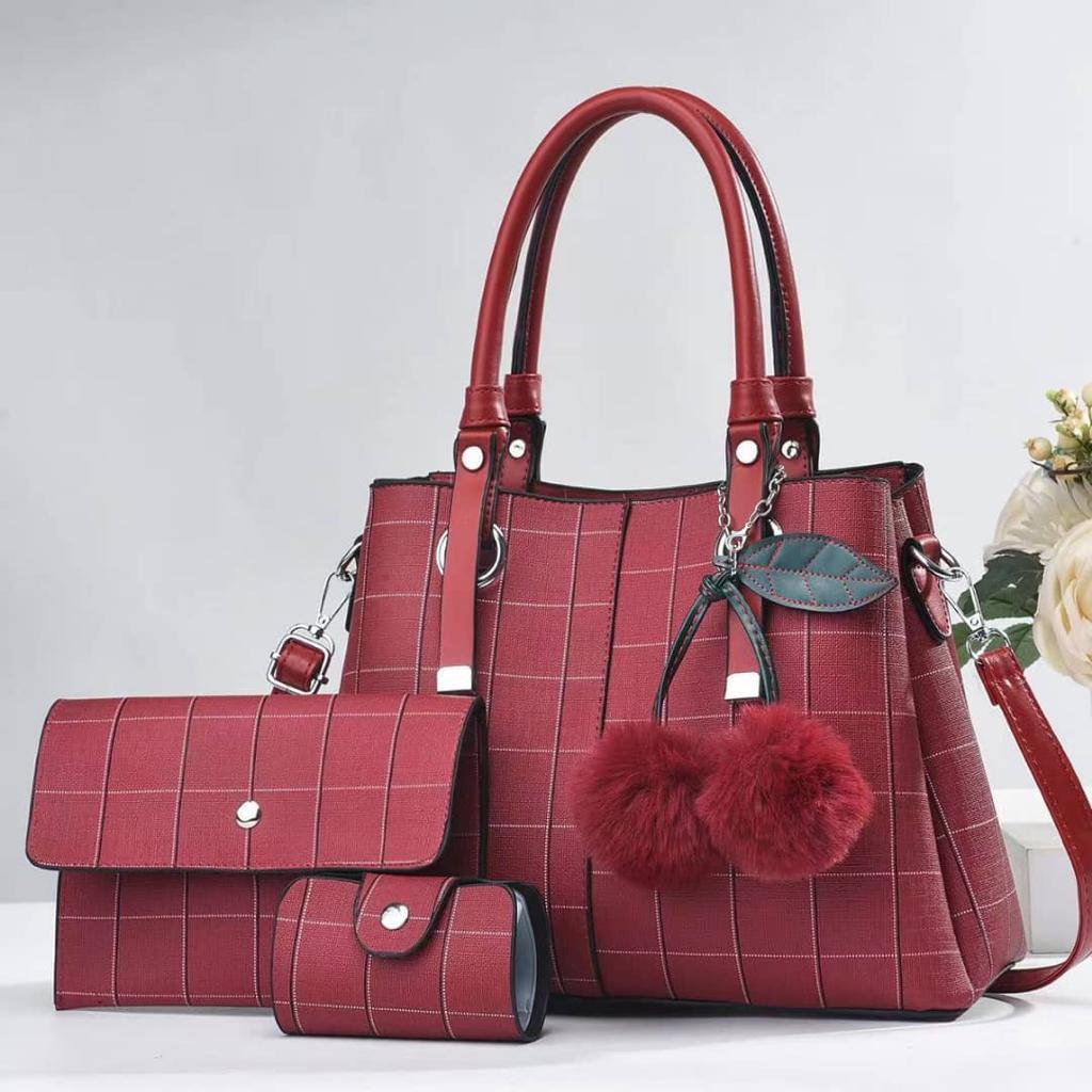 [❤TRAVEL IN STYLE 🤩🤩✨ !!! ] 3 IN 1 Classy Affordable Brand New Stylish and Luxurious Elegant Fashionable Ladies Handbag At an Exclusive And Enticing Offer✨👌Desiring To Serve The Best Experience