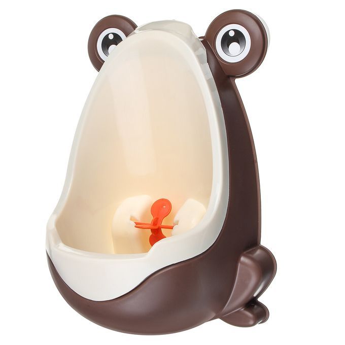 Cartoon Frog Shape Kids Wall-Mounted Potty training Toilet.-brown