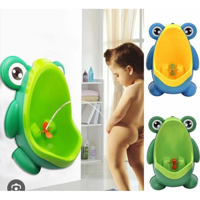 Cartoon Frog Shape Kids Wall-Mounted Potty training Toilet.-brown