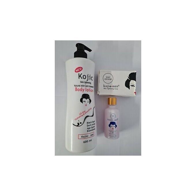 Kojic Acid Skin Lightening & Brightening Kojic Acid Lotion, Serum &Soap