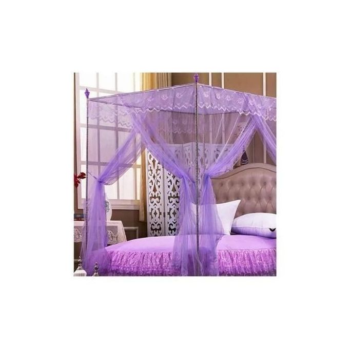 Mosquito Net With Metallic Stand 4 By 6 - Purple