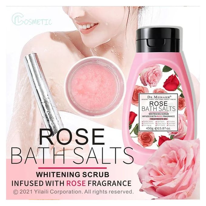 DR MEINAIER ROSE Bath Salts Whitening Scrub 450g
