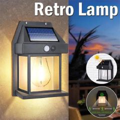Solar LED Wall Light Induction Lamp Villa Garden Lights Yard Patio Fence Lamps