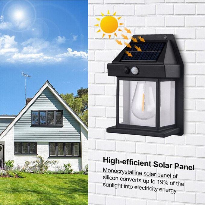 Solar LED Wall Light Induction Lamp Villa Garden Lights Yard Patio Fence Lamps