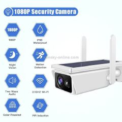 1080P HD Solar Powered 2.4GHz WiFi Security Camera