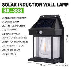 Solar LED Wall Light Induction Lamp Villa Garden Lights Yard Patio Fence Lamps