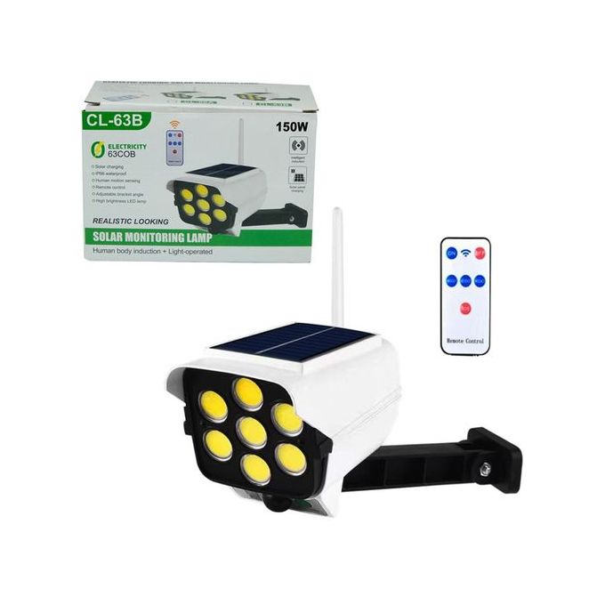 Solar Light Solar Powered Fake Security Camera With LED PIR Motion Sensor Floodlight