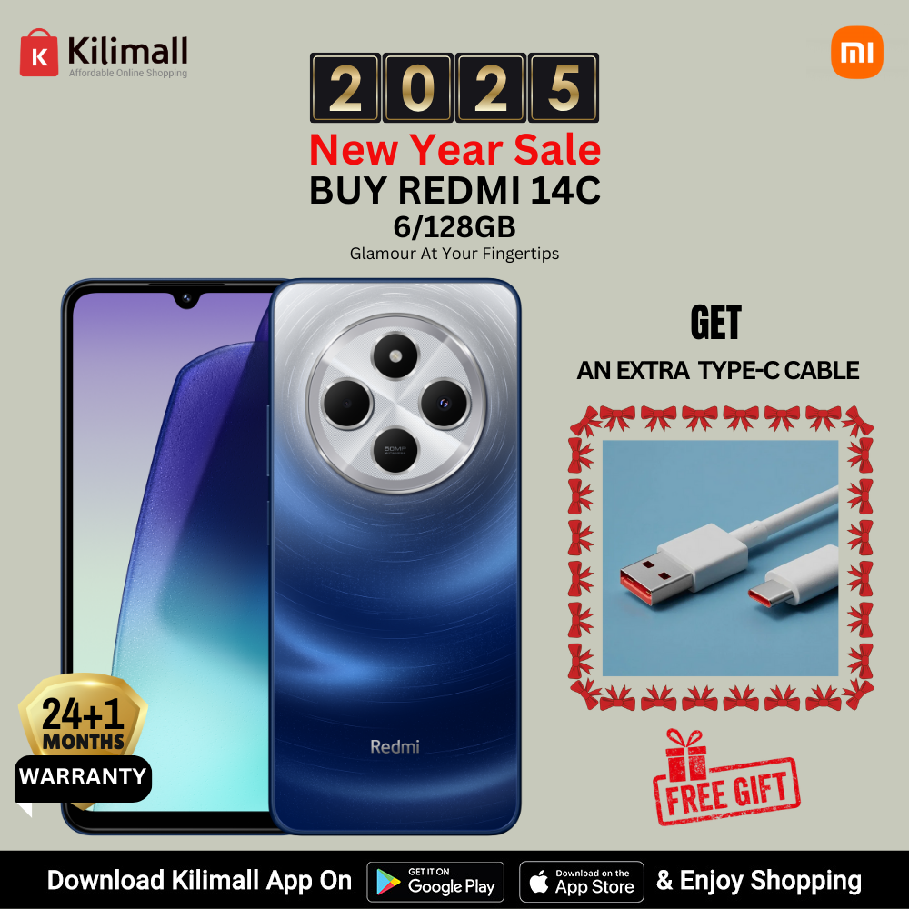 [New Arrivals] Xiaomi Redmi 14C Smart Phone 6GB RAM + 128GB Storage 4G Network Dual SIM 6.88 inch 120Hz LCD Screen 50MP Camera 18W Tpye-C Charging 5160mAh Battery Fingerprint&Face Smart Phones