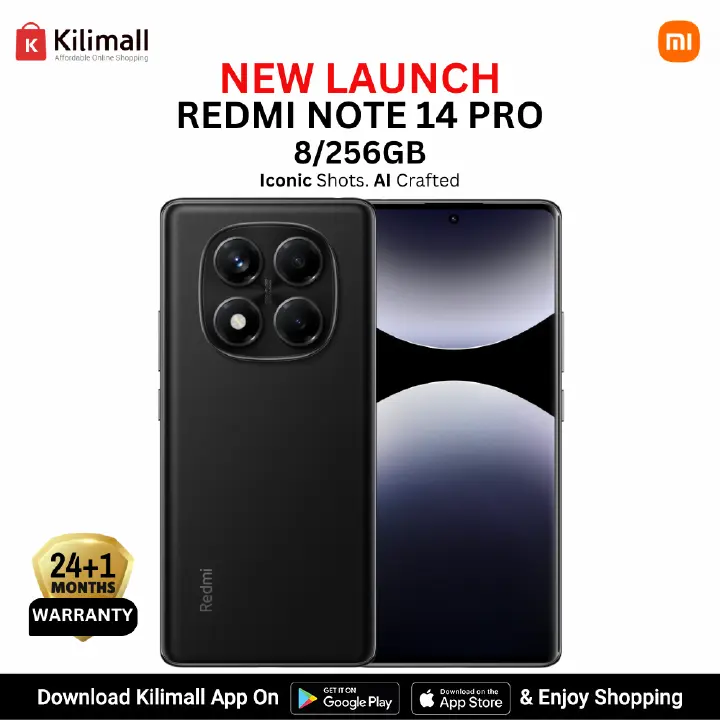 [New Arrival] Redmi Note 14 Pro Smartphone 6.67" AMOLED display, 8GB Ram + 256GB Rom , 5500mAh , 45W turbo charging, 200MP Camera