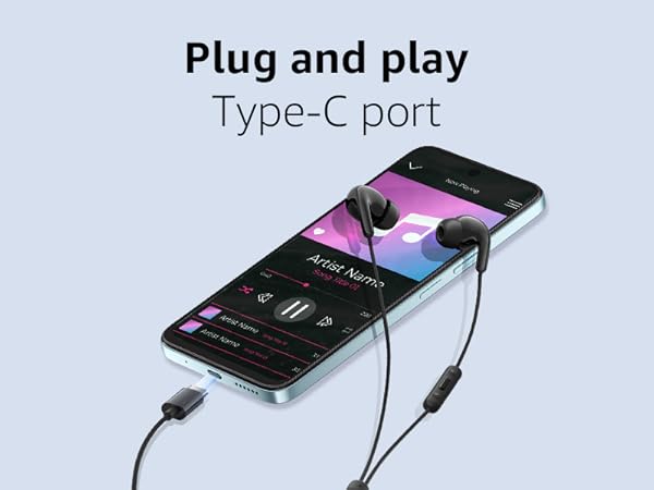 【Xiaomi Official】Xiaomi Type-C Earphones - In-Ear Earphones with Mic , Deep Bass , Clear Sound & Mic , Noise Isolation