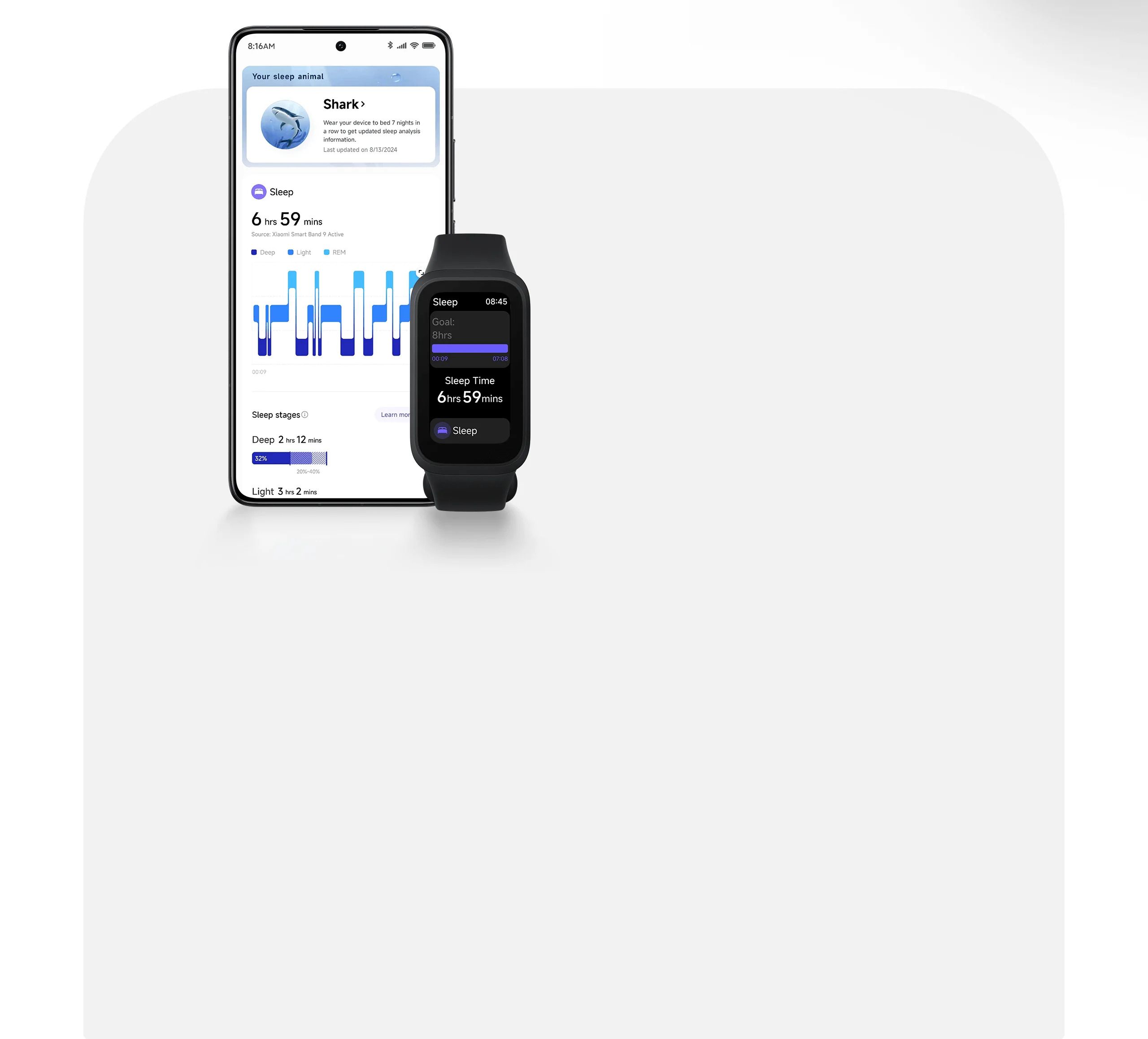 Xiaomi Smart Band 9 Active 18 days Battery Life 1.47-inch TFT quartz movement system monitors various aspects of your health and fitness