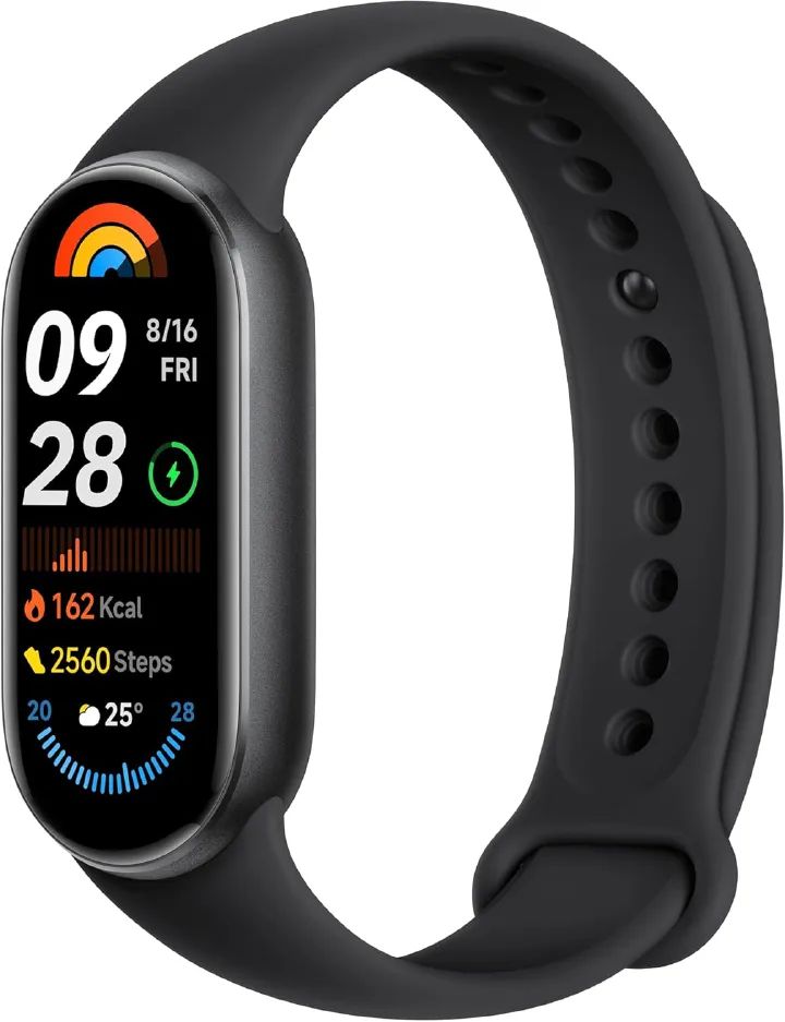 XIAOMI SMART BAND 9 BLACK  21-day battery life Up to 1200 nits adjustable brightness Magnetic charging  5 ATM Water Resistance