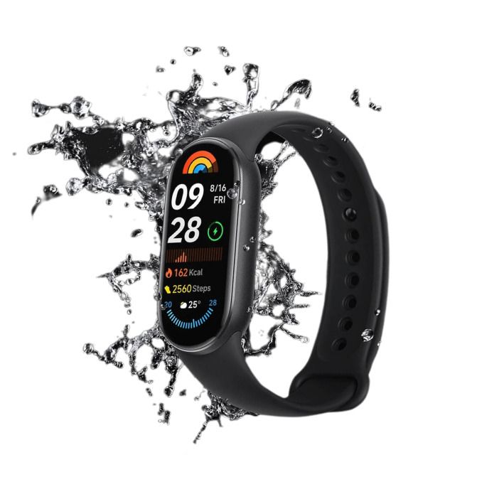 XIAOMI SMART BAND 9 BLACK  21-day battery life Up to 1200 nits adjustable brightness Magnetic charging  5 ATM Water Resistance