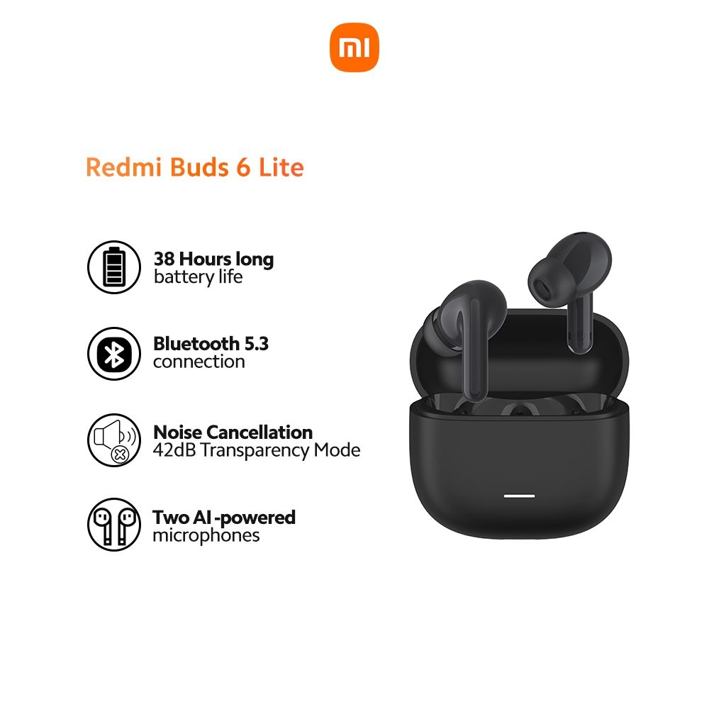 Redmi Buds 6 Lite  Bluetooth 5.3 38Hour Battery