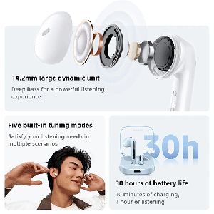 Redmi Buds 6 Active True Wireless Earbuds with 30H Battery Life Dual-Mic Noise Reduction IPX4 Water Resistance 14.2mm Dynamic Drivers