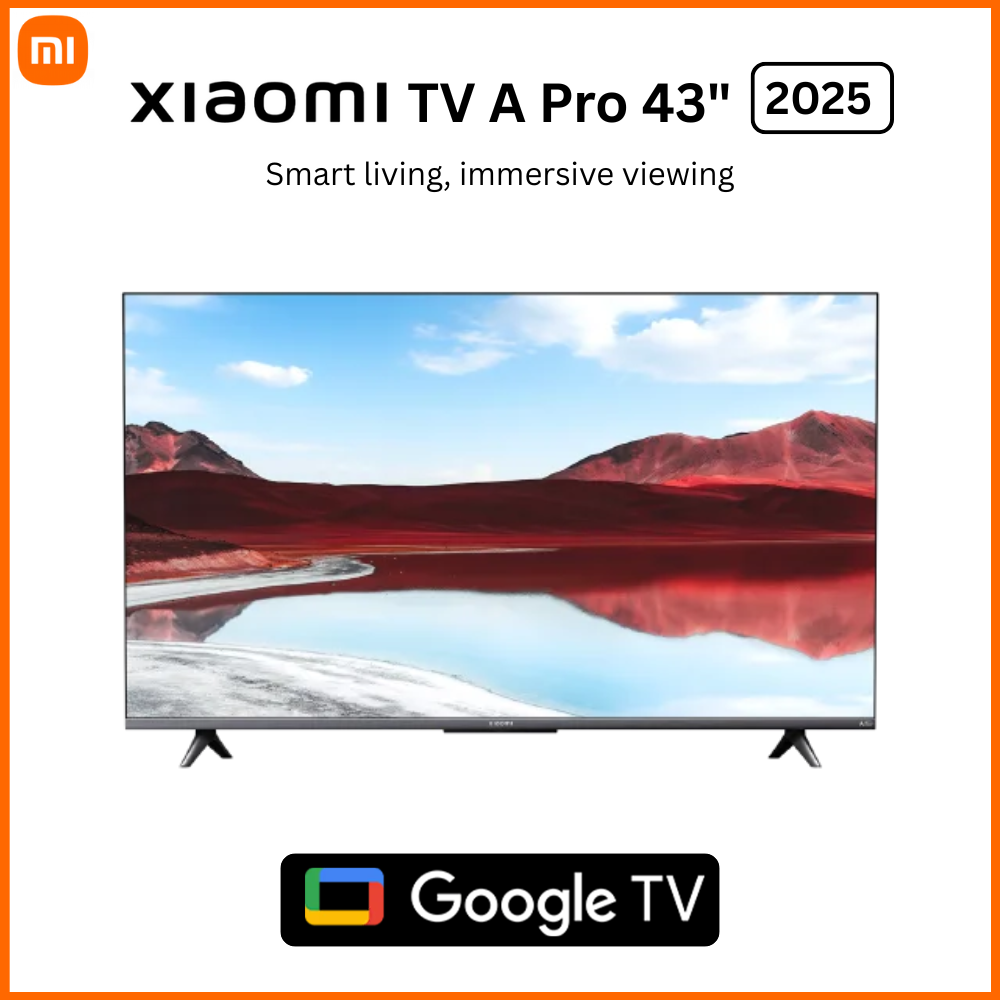 [Hot Deals] Xiaomi TV A Pro 43 2025 -  43''  Frameless Smart TV , 4K QLED display , Bluetooth 5.0 ,Chromecast built-in™ , Google TV, Voice Control