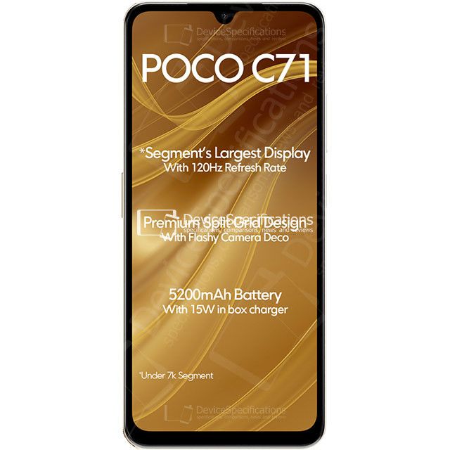 【Xiaomi Official】Xiaomi POCO C71 POCO C71  Smartphone 6.88" Display - 4GB RAM + 128GB ROM  32MP/8MP Camera 5200mAh Battery Dual SIM Android 15 (Go Edition)