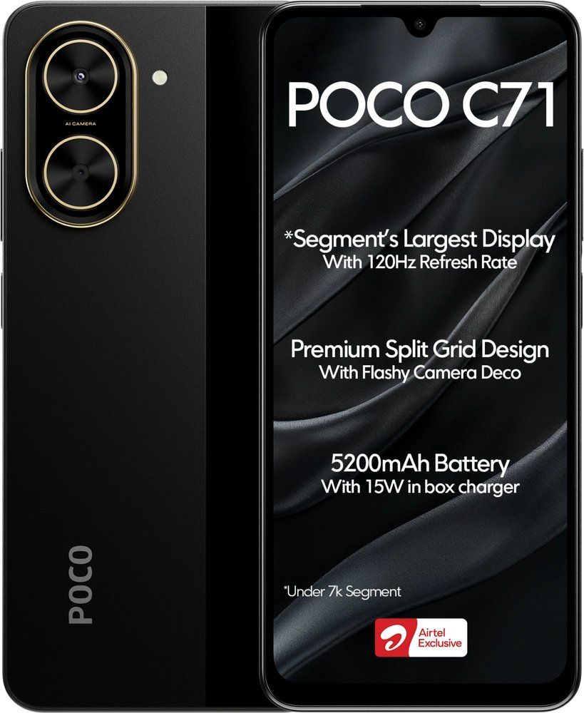 【Xiaomi Official】Xiaomi POCO C71 POCO C71  Smartphone 6.88" Display - 4GB RAM + 128GB ROM  32MP/8MP Camera 5200mAh Battery Dual SIM Android 15 (Go Edition)