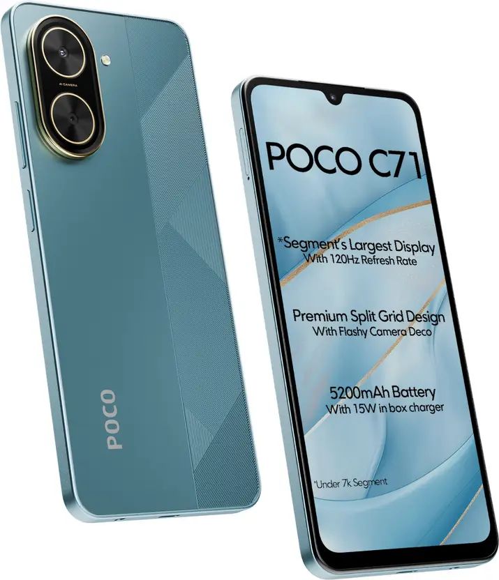 【Xiaomi Official】Xiaomi POCO C71 POCO C71  Smartphone 6.88" Display - 4GB RAM + 128GB ROM  32MP/8MP Camera 5200mAh Battery Dual SIM Android 15 (Go Edition)