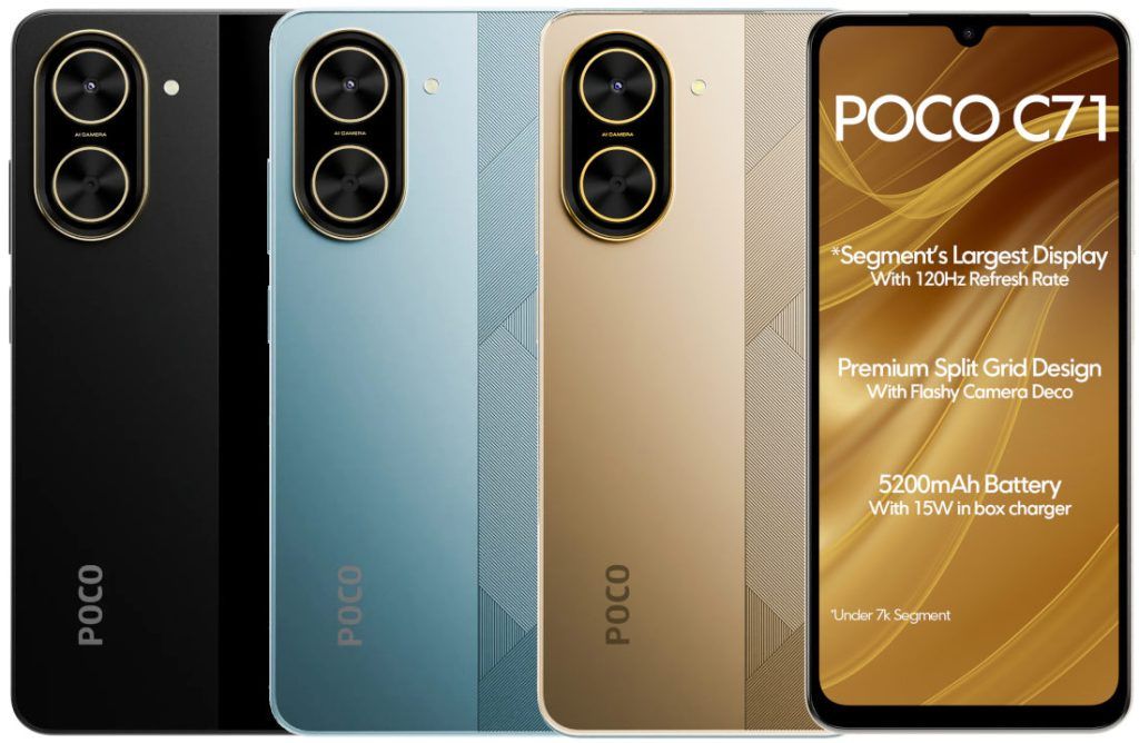 【Xiaomi Official】Xiaomi POCO C71 POCO C71  Smartphone 6.88" Display - 4GB RAM + 128GB ROM  32MP/8MP Camera 5200mAh Battery Dual SIM Android 15 (Go Edition)