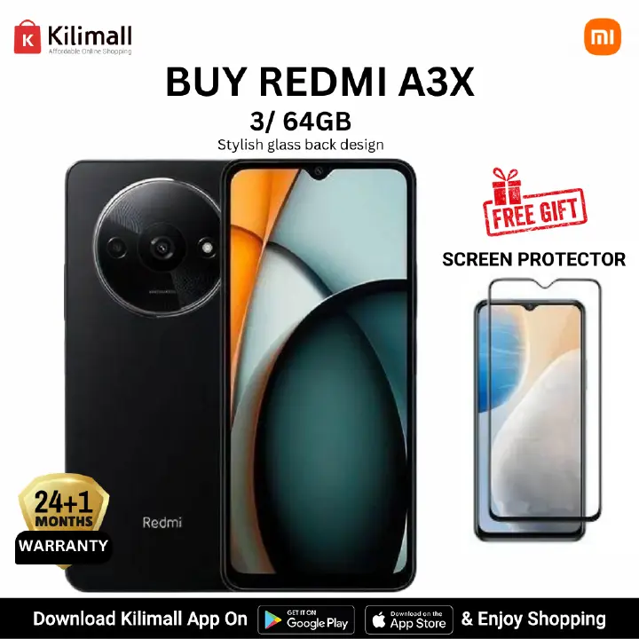 [Special deal] XIAOMI Redmi  A3X 6.71" 64GB+3GB RAM 4G Network 5000mAh Battery 8MP AI Camera 10W Fast Charging Fingerprint Sensor  Android 14 Smart Phones