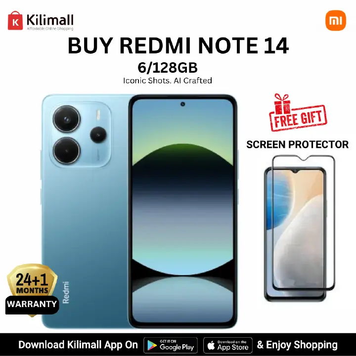 [Anniversary Deals] Redmi Note 14 Smartphone ,Display 6.67", 6GB + 128GB RAM, (Dual SIM), 5500mAh(typ) battery , 108MP Camera
