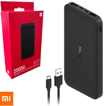 20,000 mAh Redmi Fast Charge Power Bank - Dual input ports丨Dual output ports丨74Wh high capacity丨Two-way 18W fast charging