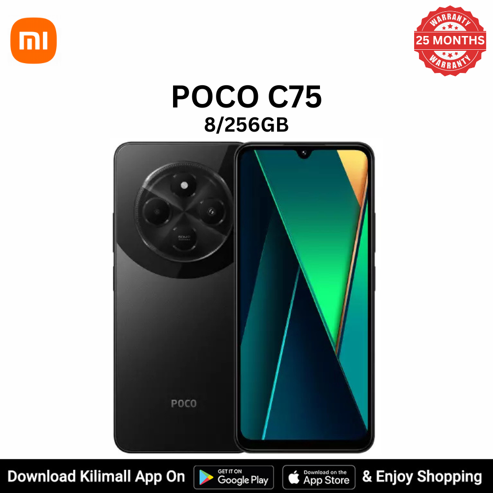 [New Arrival] Xiaomi POCO C75 6.88" display - 8GB RAM + 256GB ROM, Dual SIM,  5160mAh (typ) battery , 50MP AI dual camera , Side fingerprint