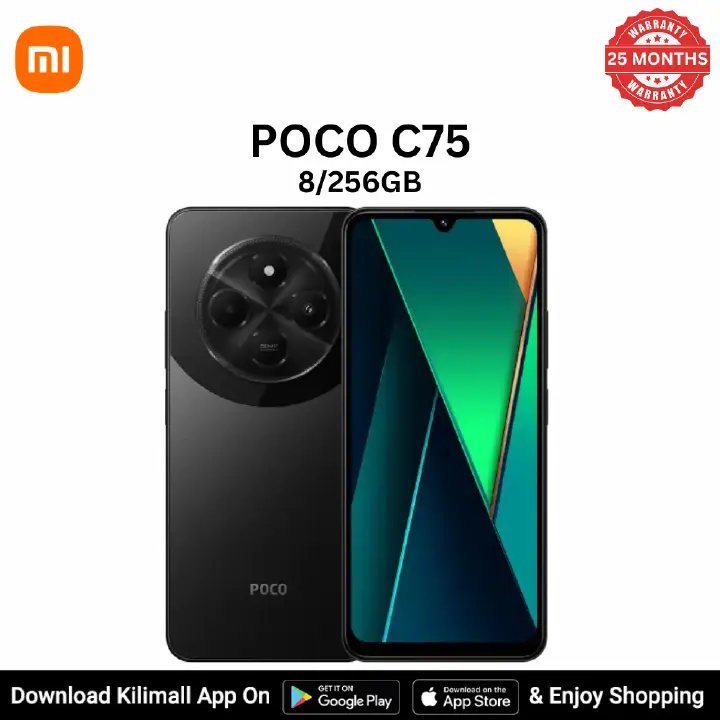 [New Arrival] Xiaomi POCO C75 6.88" display - 8GB RAM + 256GB ROM, Dual SIM,  5160mAh (typ) battery , 50MP AI dual camera , Side fingerprint