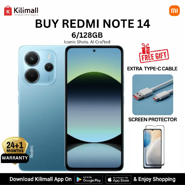 [Special Offer] Redmi Note 14 Smartphone ,Display 6.67", 6GB + 128GB RAM, (Dual SIM), 5500mAh(typ) battery , 108MP Camera