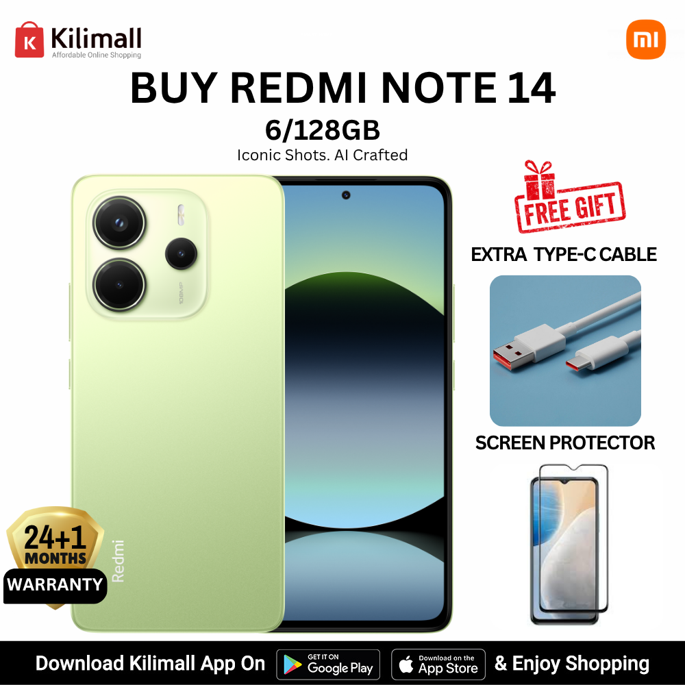 [Special Offer] Redmi Note 14 Smartphone ,Display 6.67", 6GB + 128GB RAM, (Dual SIM), 5500mAh(typ) battery , 108MP Camera
