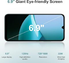 【Special Offer】Redmi 15C Smartphone Display 6.9” 120Hz - 4GB Ram + 128GB Rom Dual SIM, 4G , 6000mAh Battery ,50MP AI dual camera ,33W fast charging ,IP64 ,MediaTek Helio G81-Ultr