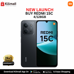 【Special Offer】Redmi 15C Smartphone Display 6.9” 120Hz - 4GB Ram + 128GB Rom Dual SIM, 4G , 6000mAh Battery ,50MP AI dual camera ,33W fast charging ,IP64 ,MediaTek Helio G81-Ultr
