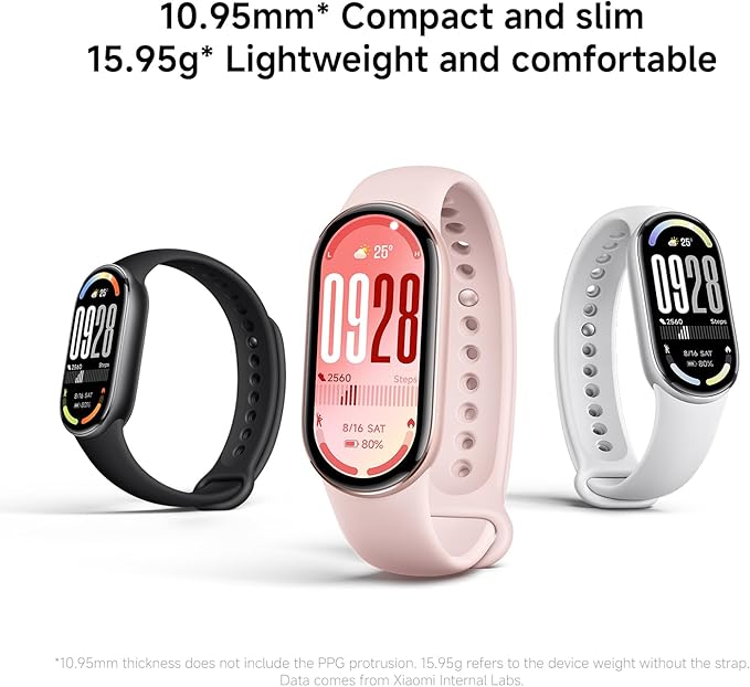 Xiaomi Smart Band 10 (2025) Global Version - 1.72" AMOLED Display | 21 Days Battery Life | Touchscreen, Multi-Sport Tracker, Activity Tracker, Heart Rate Monitor | BT5.4 smartwatch