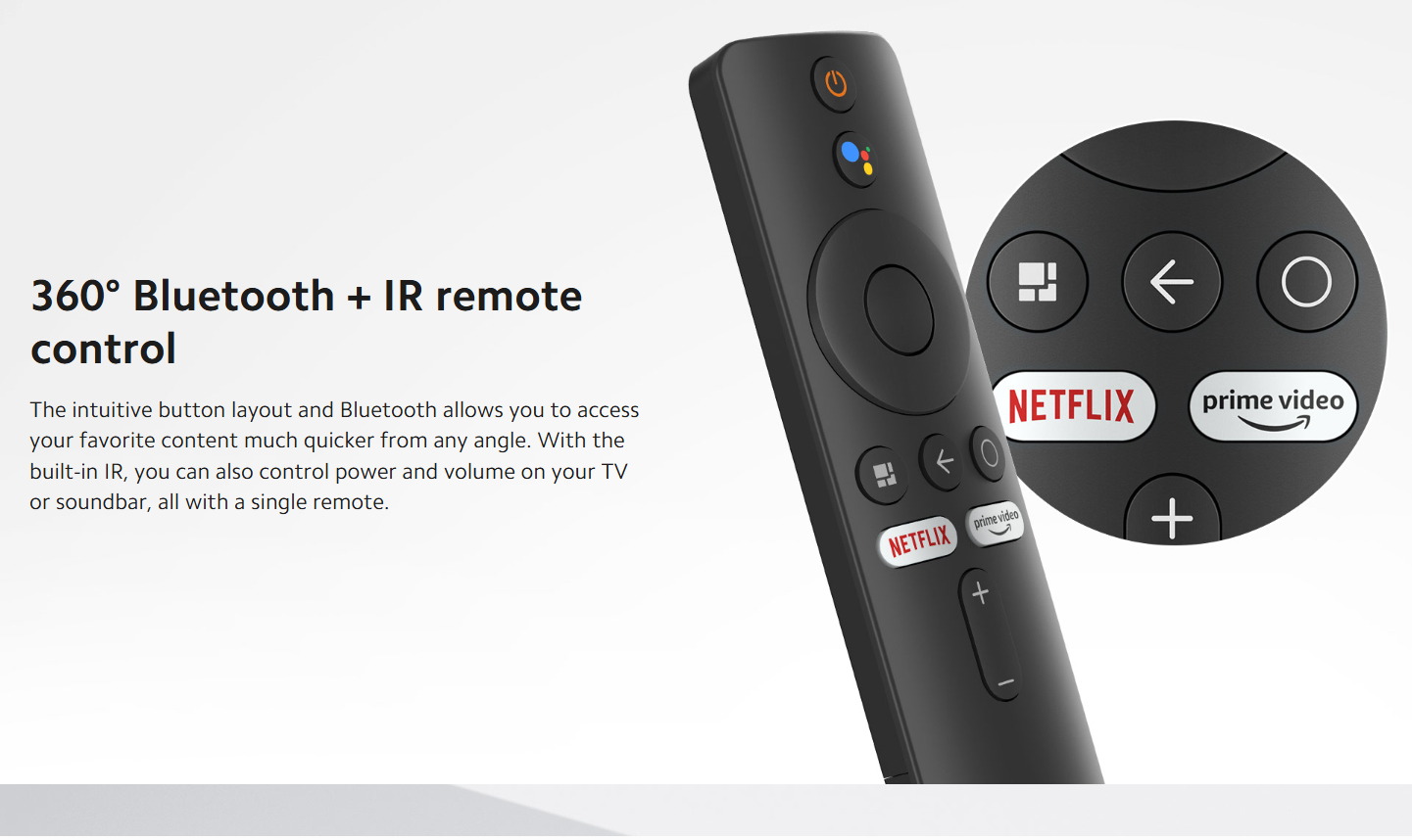 【Xiaomi Official】Xiaomi TV Stick 4K – Ultra HD Streaming Device, Android TV 11 with Google Assistant Voice Remote, Chromecast Built-in, 2GB RAM + 8GB Storage, HDR/AV1, Dual-Band WiFi , Bluetooth 5.2