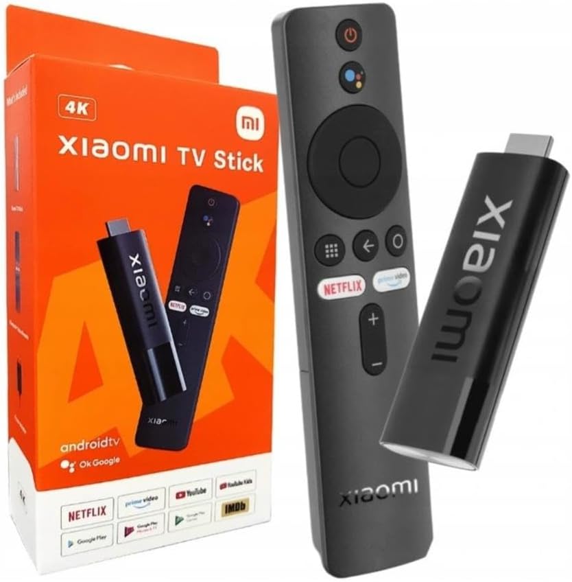 【Xiaomi Official】Xiaomi TV Stick 4K – Ultra HD Streaming Device, Android TV 11 with Google Assistant Voice Remote, Chromecast Built-in, 2GB RAM + 8GB Storage, HDR/AV1, Dual-Band WiFi , Bluetooth 5.2