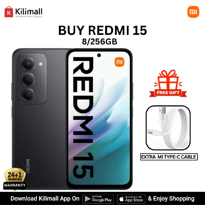【Xiaomi Official】Redmi 15 Smartphone 6.9" HD+ Display, 8GB+256GB, 50MP AI Camera, 7000mAh Battery, Dual SIM, 4G Side fingerprint