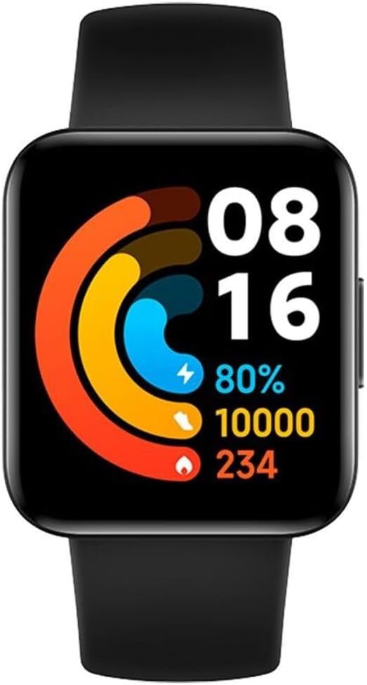 【Xiaomi Official】Xiaomi Poco Watch - | 1.6" AMOLED colourful touch display| SpO₂ measurement and 24-hour heart rate tracking | 100+ fitness modes | Up to 14 days of battery life, Black smart watch