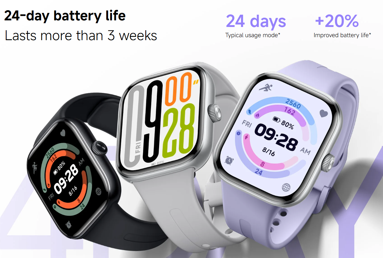 【Xiaomi Official】 Xiaomi Redmi Watch 5 Smartwatch, 2.07" LCD Display, 24 Days of Bat Life, 150+ Sports Modes, 2 MIC 5ATM Waterproof, Bluetooth phone  Call Music Heart Rate, Fitness-Tracker