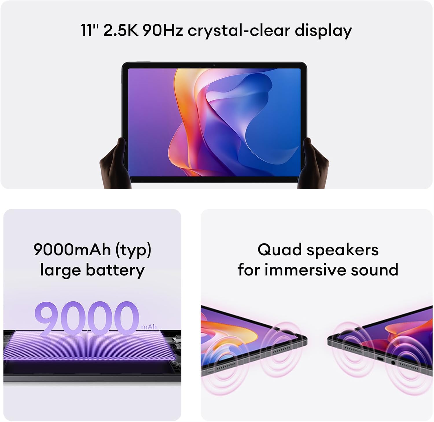 【Xiaomi Official】Xiaomi REDMI Pad 2 4G Display 11"  8GB + 256GB Android Tablet Dual Sim  8MP Main Camera Battery 9000mAh 18W Fast charging USB Type-C