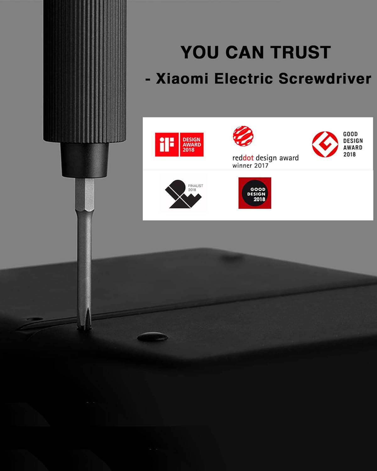 【Xiaomi Official】Xiaomi Electric Precision Screwdriver - All-metal Gearbox, Powerful Magnetic Motor, Rechargeable Lithium Battery, S2 Steel Screwdriving Bits, Type-C Charging, Aluminium Alloy Case