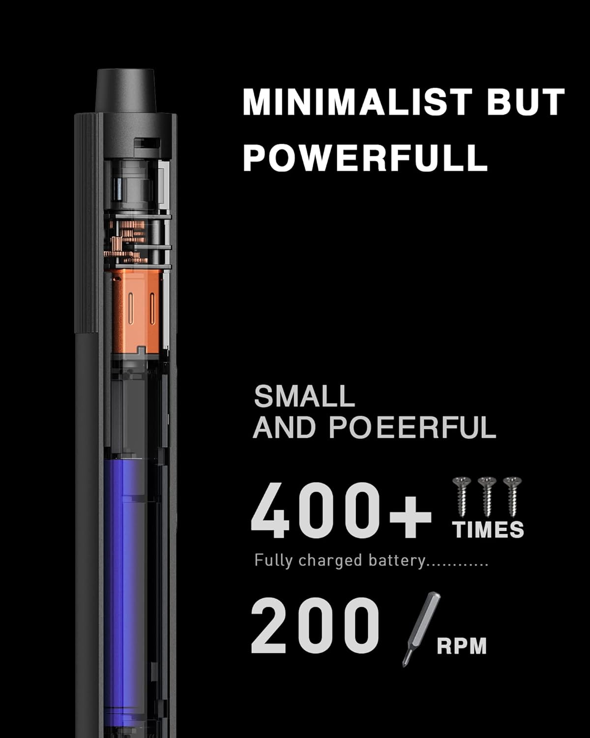 【Xiaomi Official】Xiaomi Electric Precision Screwdriver - All-metal Gearbox, Powerful Magnetic Motor, Rechargeable Lithium Battery, S2 Steel Screwdriving Bits, Type-C Charging, Aluminium Alloy Case