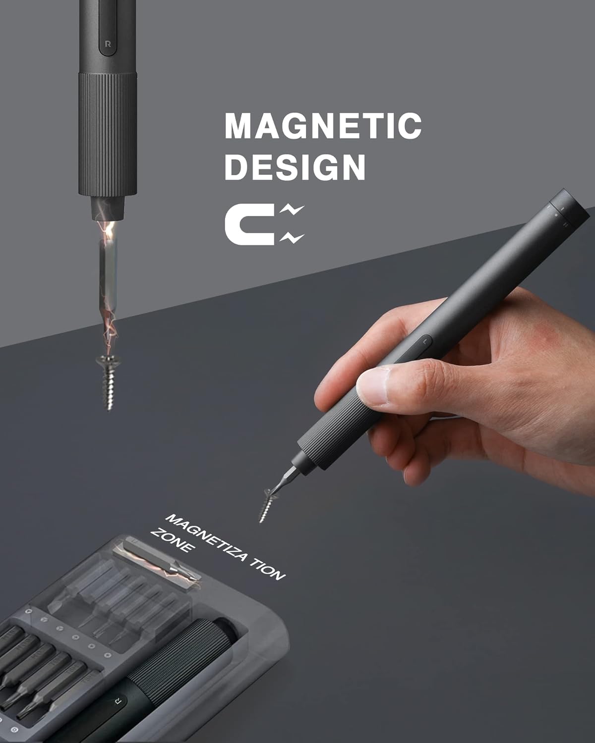 【Xiaomi Official】Xiaomi Electric Precision Screwdriver - All-metal Gearbox, Powerful Magnetic Motor, Rechargeable Lithium Battery, S2 Steel Screwdriving Bits, Type-C Charging, Aluminium Alloy Case